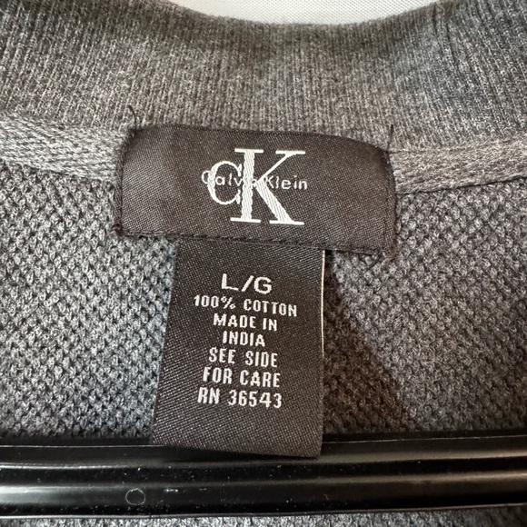 Calvin Klein Gray Zip Up Sweater - Picture 2 of 3